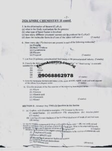 Ijmb Chemistry Paper II Organic 